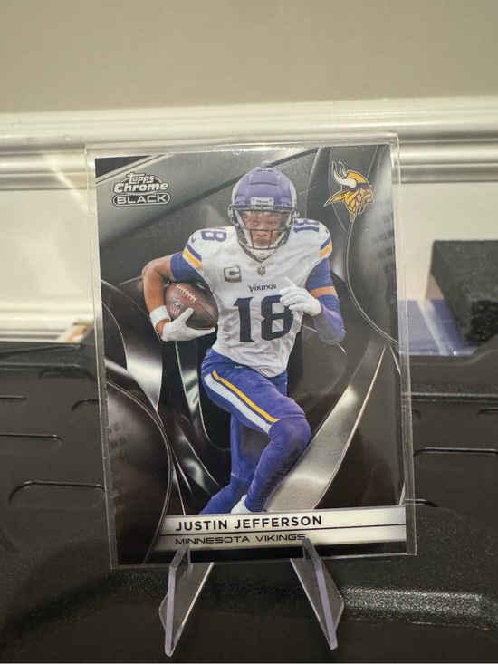 Topps Chrome Black Other - 🔥 2025 Justin Jefferson Topps Chrome Black Card. #minnesotavikings